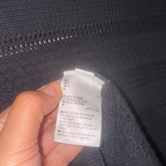 Alfani Black Ribbed Muscle Tee - Picture 9 of 9